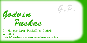godvin puskas business card